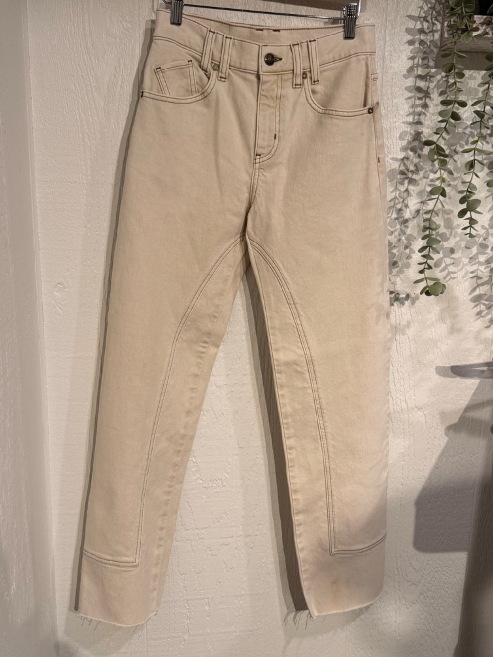 We The Free High-Rise Straight Leg Jeans in Cream
